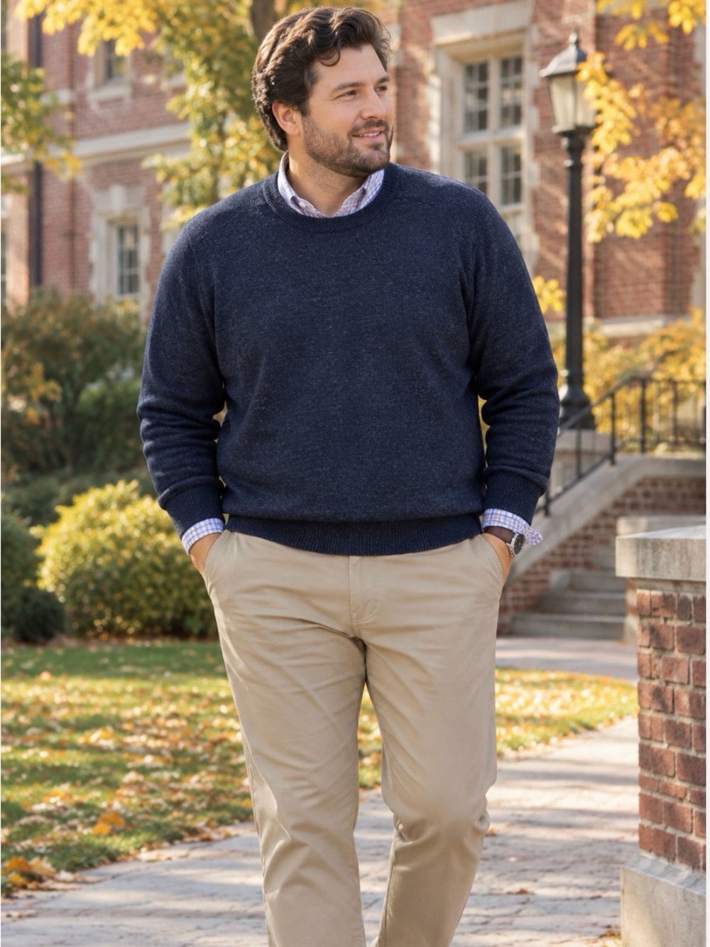 J. Crew Men's Dark Navy Crewneck Sweater Size Large